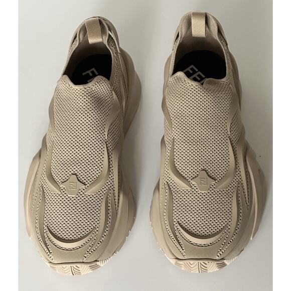 NIB 1050 Fendi Flow Men\'s Fabric Beige Sneakers 10 US (43 Euro) 7E1504 Italy main image 5